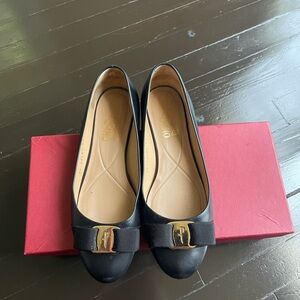 S Feragamo black shoes size 7
